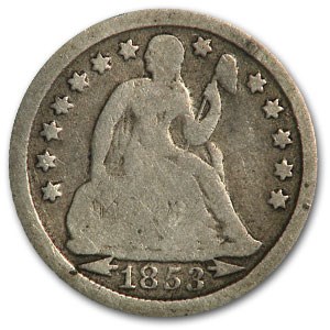 1853 Liberty Seated Dime w/Arrows Good 1853 Liberty Seated Dime w/Arrows Good